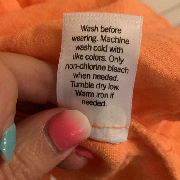 Sonoma Orange Ruffle Sleeve Tank Top large - Picture 7 of 7